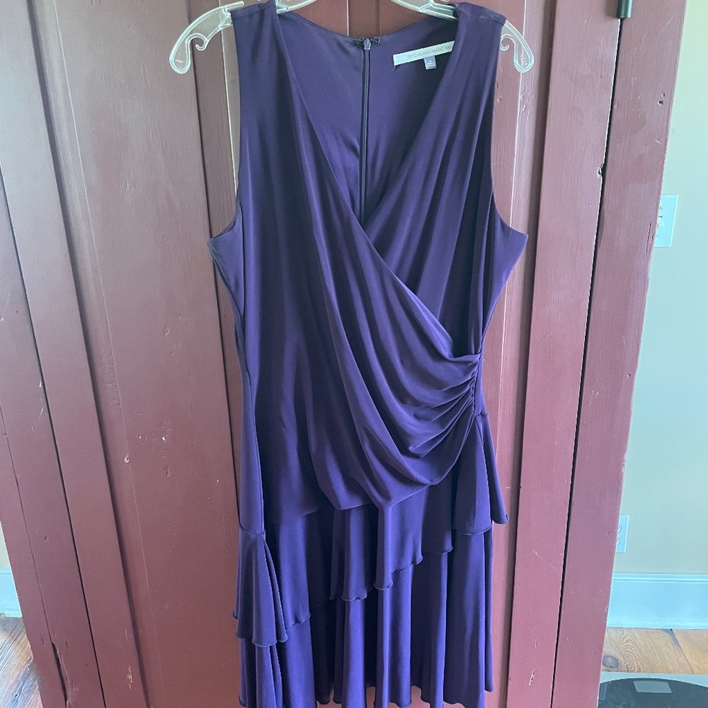 Deep Purple Knee Length Dress